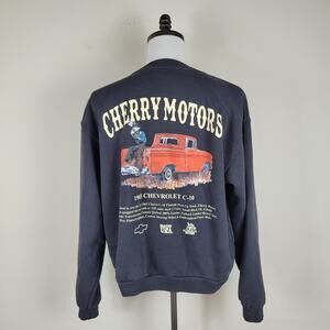 Cherry LA Black Sweatshirt with Vintage Car Print